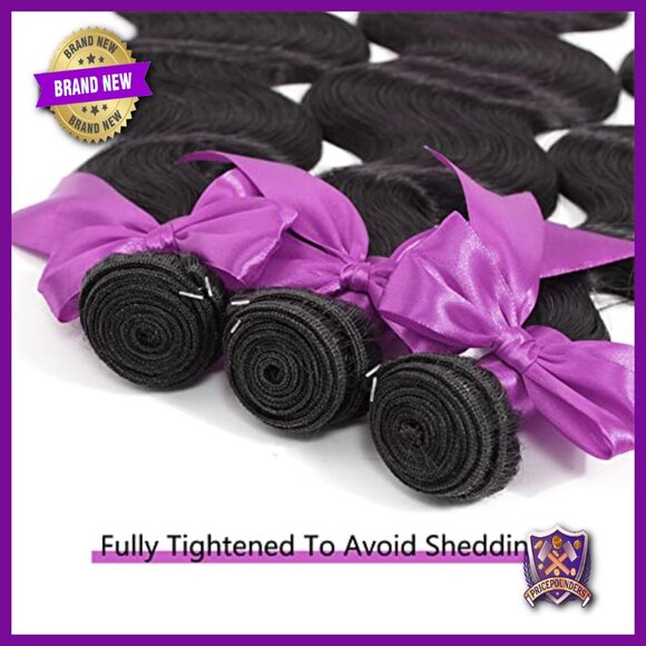 3 Bundle Brazilian Human Hair Extensions 16-20 Inch Body Wave Weave main image 4